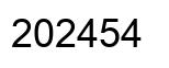 Number 202454 black image