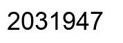 Number 2031947 black image