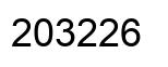 Number 203226 black image