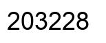 Number 203228 black image