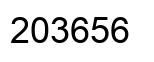 Number 203656 black image