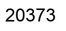 Number 20373 black image