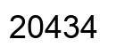 Number 20434 black image