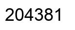 Número 204381 imagen negro