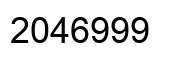 Number 2046999 black image