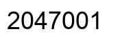 Number 2047001 black image