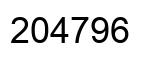Number 204796 black image
