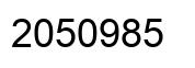 Number 2050985 black image