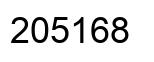 Number 205168 black image