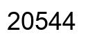Number 20544 black image