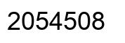 Number 2054508 black image