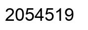 Number 2054519 black image