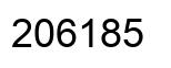 Number 206185 black image