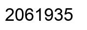 Number 2061935 black image