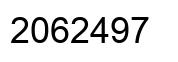 Number 2062497 black image