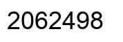 Number 2062498 black image