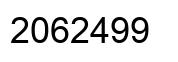 Number 2062499 black image