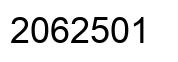 Number 2062501 black image