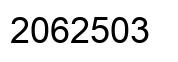 Number 2062503 black image