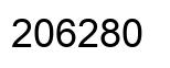 Number 206280 black image