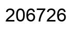 Number 206726 black image