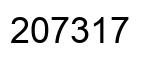 Number 207317 black image
