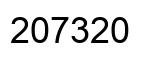 Number 207320 black image