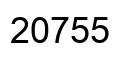 Number 20755 black image