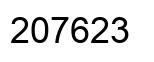 Number 207623 black image