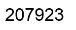 Number 207923 black image
