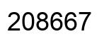 Number 208667 black image