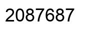Number 2087687 black image