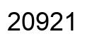 Number 20921 black image