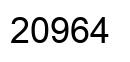 Number 20964 black image