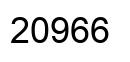 Number 20966 black image