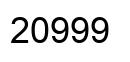Number 20999 black image