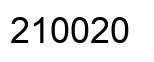 Number 210020 black image