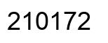Number 210172 black image