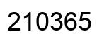 Number 210365 black image