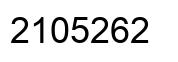 Number 2105262 black image