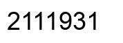 Number 2111931 black image