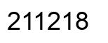 Number 211218 black image