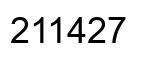 Number 211427 black image