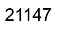 Number 21147 black image