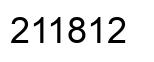 Number 211812 black image
