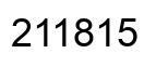 Number 211815 black image