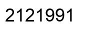 Number 2121991 black image