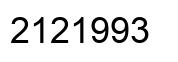 Number 2121993 black image