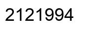 Number 2121994 black image