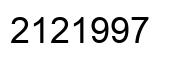Number 2121997 black image